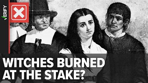 burning witches at the stake|Fact check: Witches hanged, not burned, in American colonies.